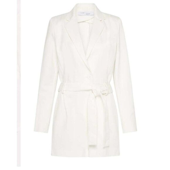 Iro Authentic Hana Playsuit Long Sleeve Solid White Mini Jumpsuit Medium 38 - Picture 5 of 13